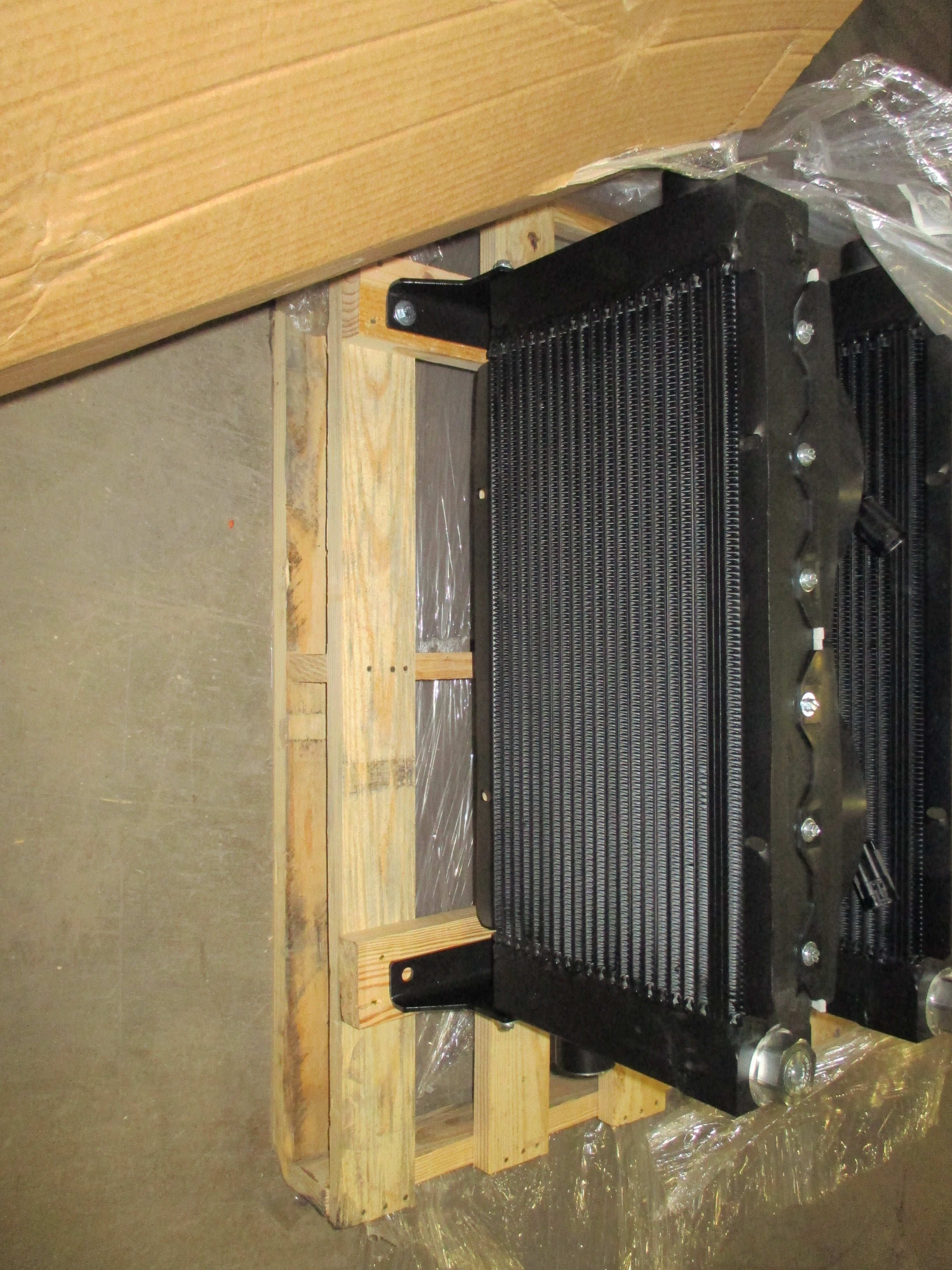 HYD COOLER DUAL FAN W/ BYPASS & TEMP SW