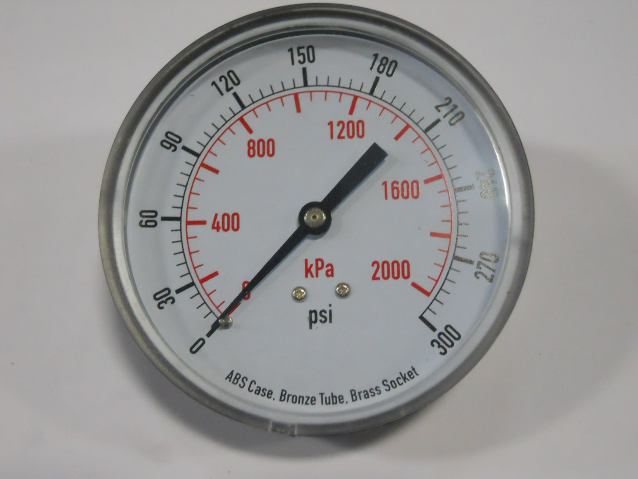PRESS GAUGE, 300PSI 3-1/2" BACK MNT