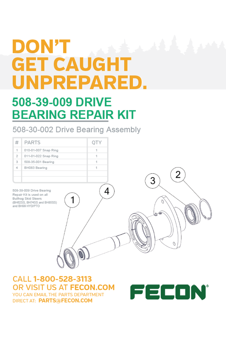 DRV BRG REPAIR KIT-508-30-002