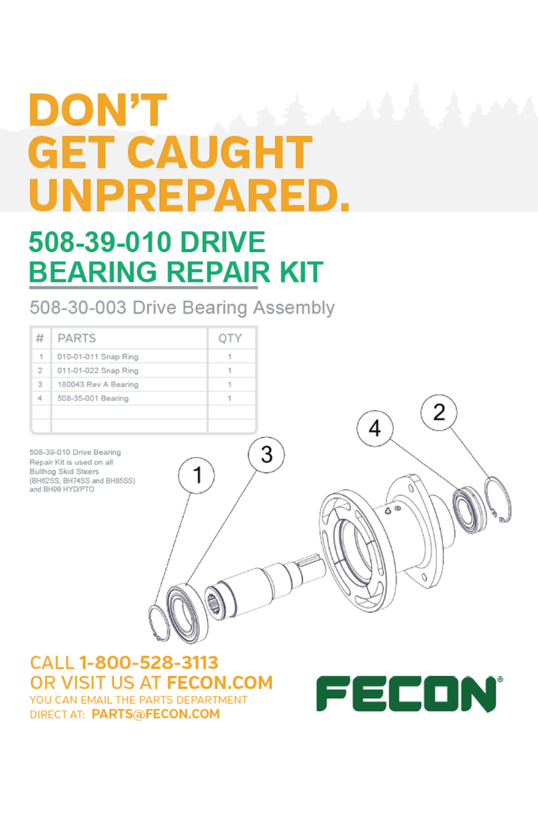 DRV BRG REPAIR KIT-508-30-003