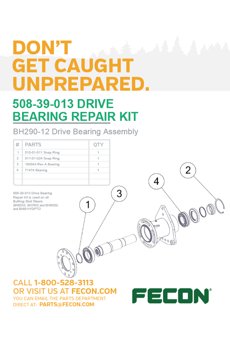 DRV BRG REPAIR KIT-BH290-12