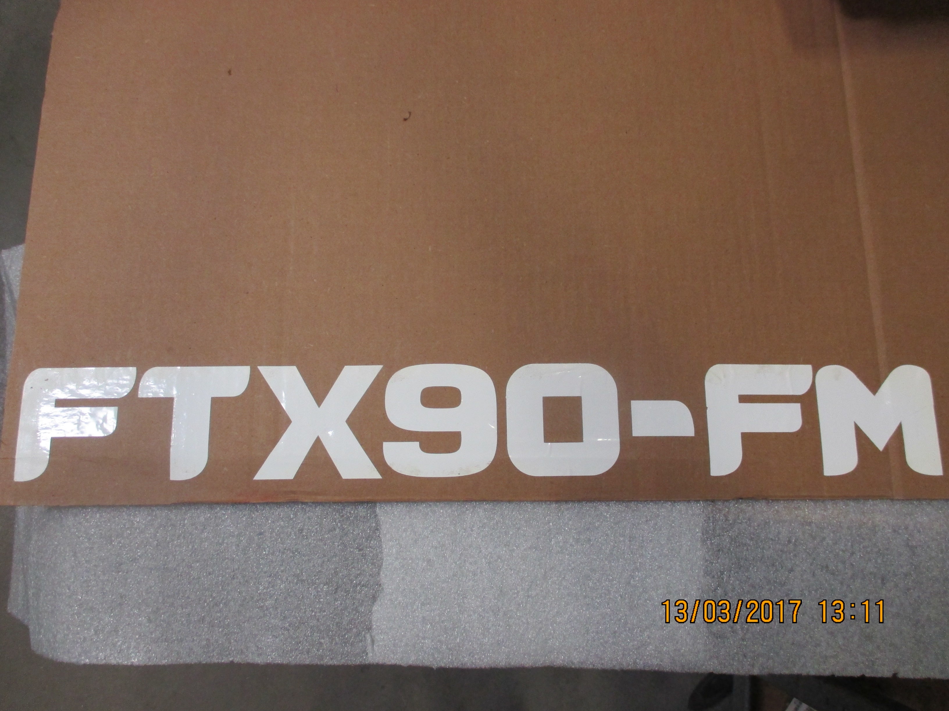 DECAL: "FTX90-FM" WHITE