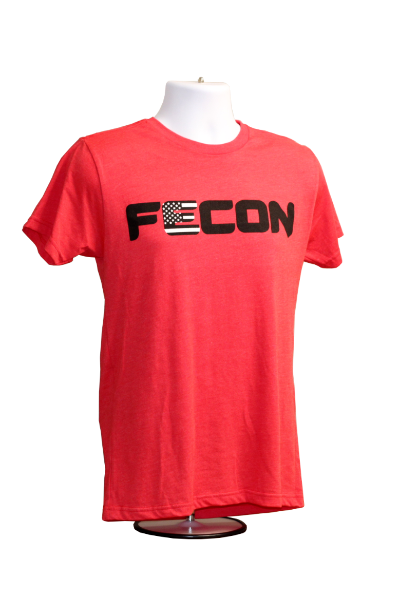 RED FECON FLAG TSHIRT-MEDIUM