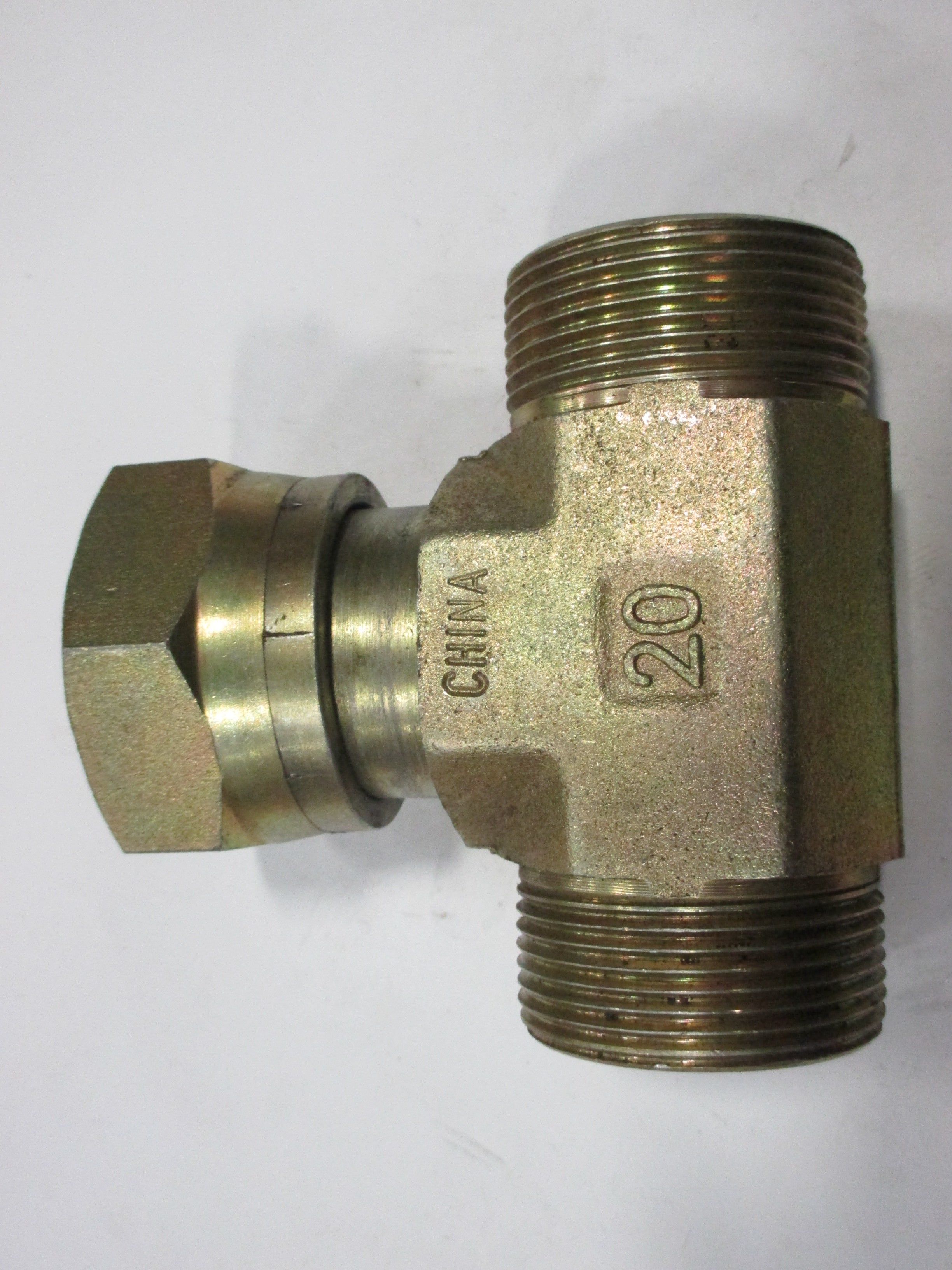 #12 Face Seal Swivel Branch T